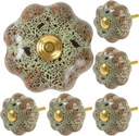Bring The Jungle to Your Home with a Leopard Print Cabinet Knob nobs with Pumpkin Shape for Decor Door Pull Handle for Vintage Cabinet Drawers, Closets, Cupboard (6, Green)