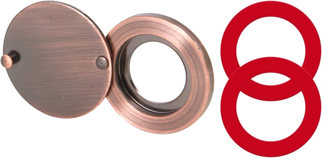 Door Viewer Peephole Cover, Bronze Home Security Protector with Convenient Self-Adhesive Mounting Tools(Large Size)
