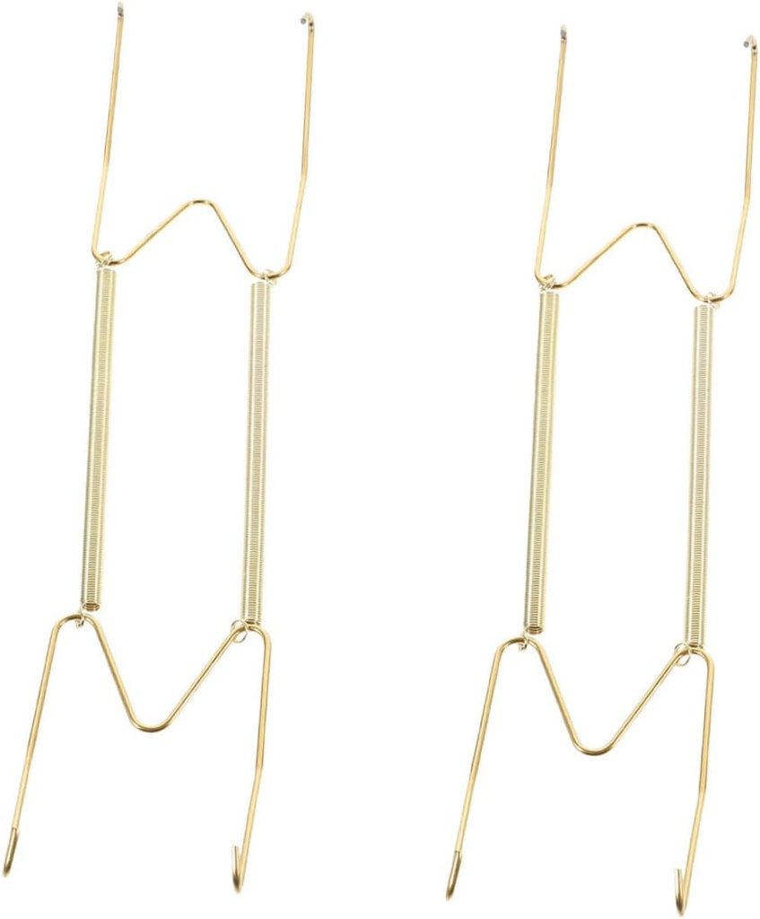 PRETYZOOM 2pcs Invisible Spring Plate Hangers for Wall Mounting Decorative Plate Holders for Display and Art