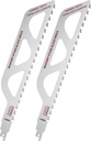 12-Inch Brick, Masonry, Porous Concrete, Engineered Stone Cutting Reciprocating Saw Blade - 2 Pack