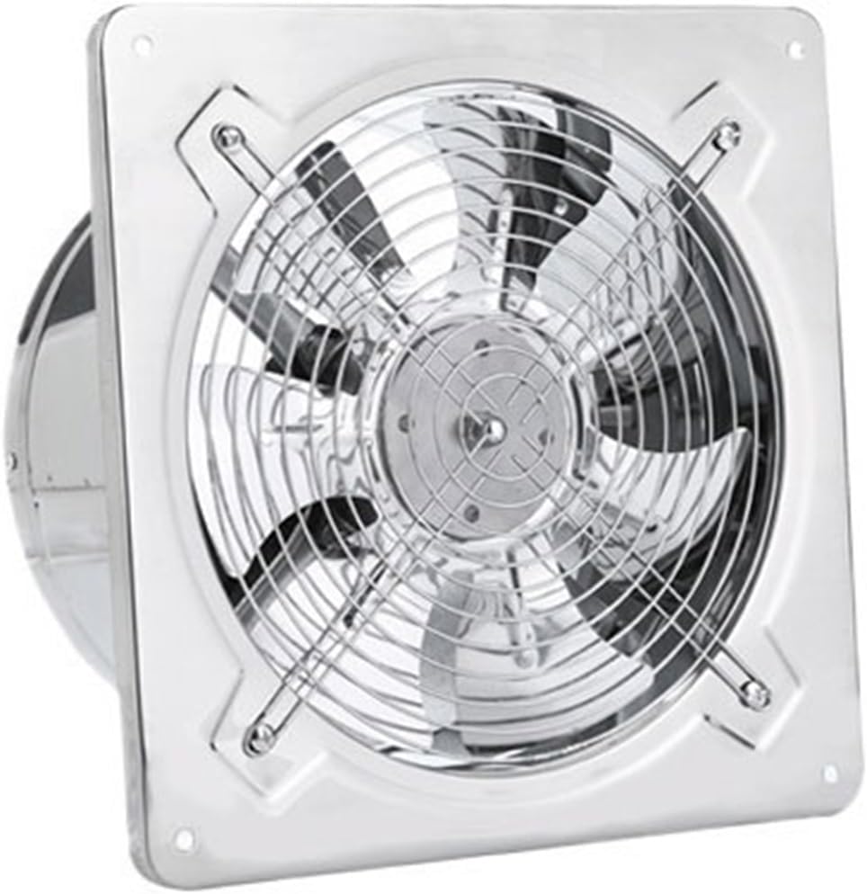 GRFIT Exhaust Fans Kitchen Stainless Steel Exhaust Fan Exhaust Hood Household Strong Window Exhaust Fan Bathroom Ventilation Fan Appliance Accessories (Size : 8inches)