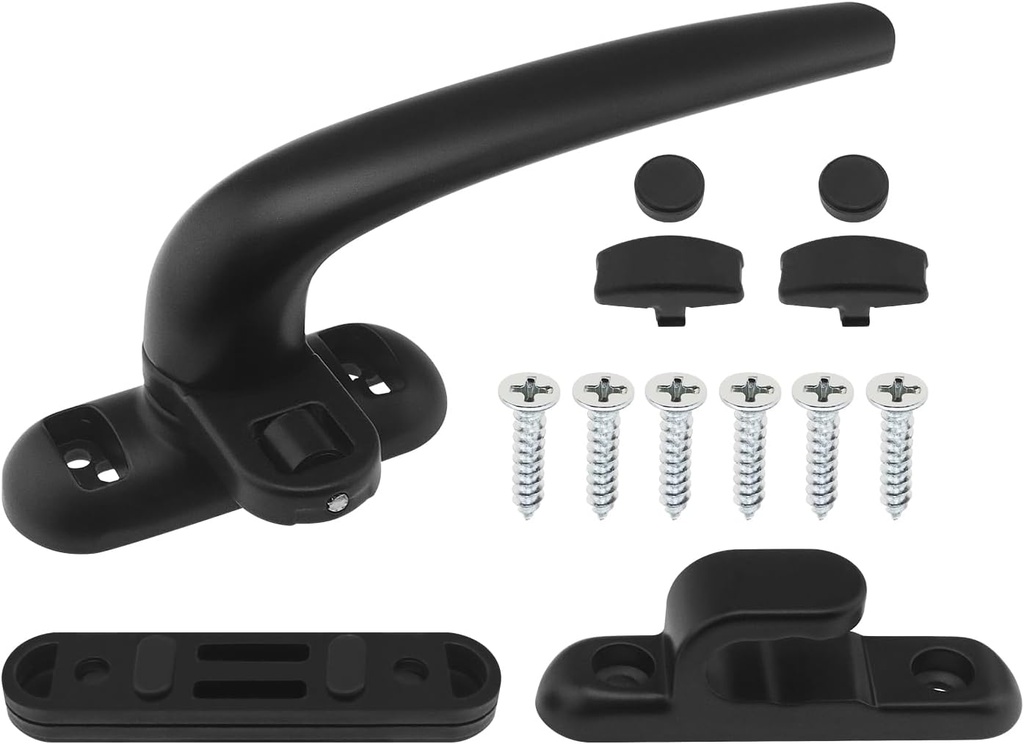 ECSiNG 1 Set of Aluminum Alloy Window Handle Sliding Door Outer Hanging Window Handle Door and Window Pulley Handle Accessories Black Right Open