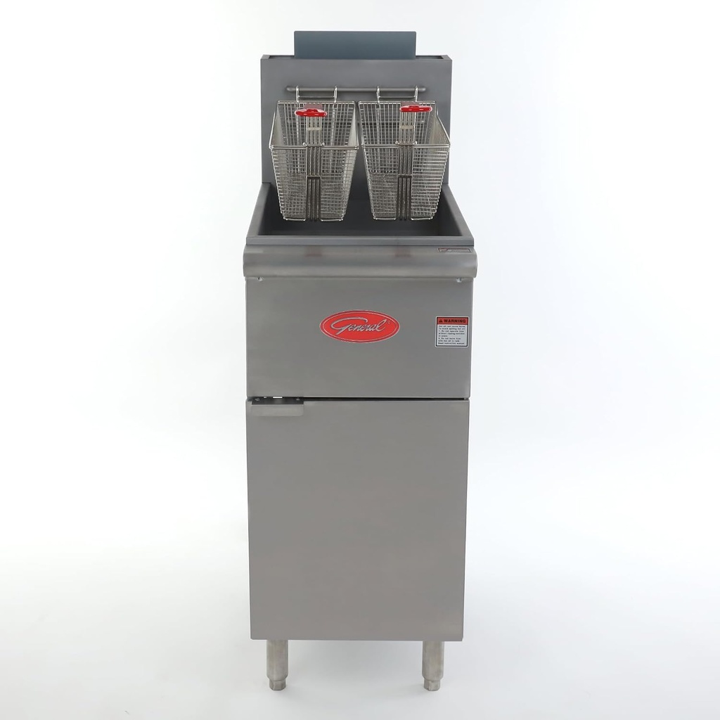 General Foodservice Deep Fryer, 50 lb., 120,000 BTU, in Stainless Steel