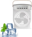 Polarlux Air Cooler, Polarlux Ice Fan, Polarlux Portable Cooling Fan, With 3 Wind Speeds, Rechargeable Portable Mini Misting Fan Hat Blow Cold Air, For Office, Home, Dorm, Travel. (White)