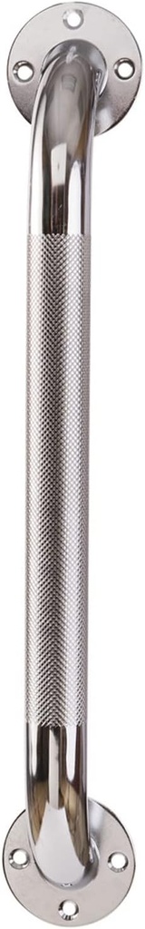 DMI Textured Grab Bars, Shower Toilet Tub Rail for Handicap & Elderly, Perfect for Bathroom Safety, Rust-Resistant Steel, Silver, Chrome, 24", FSA & HSA Eligible