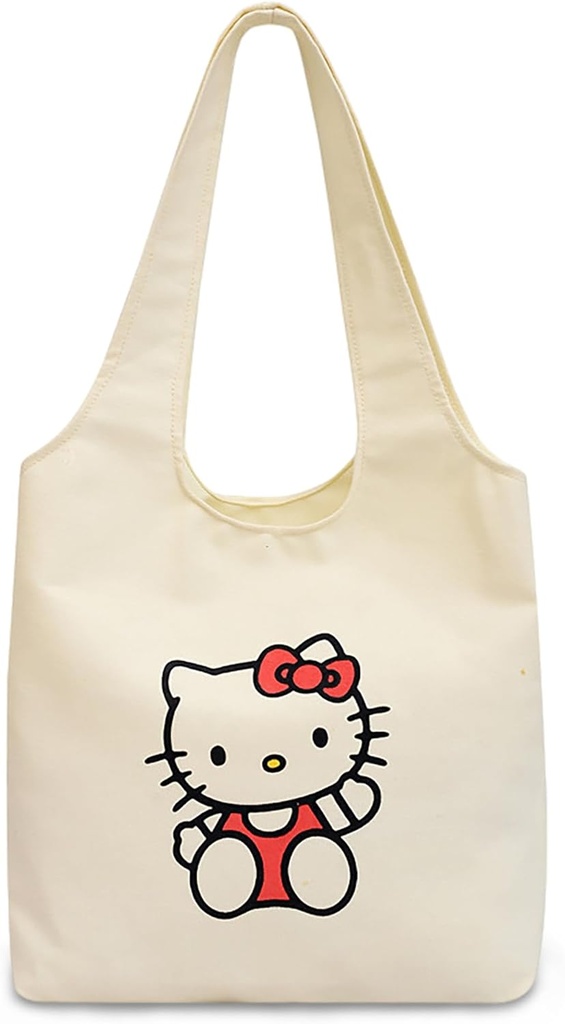 Women's Aesthetic Canvas Tote Bag, Small Cute Reusable Cotton Cloth Crossbody Bag Handbag for Work & Shopping