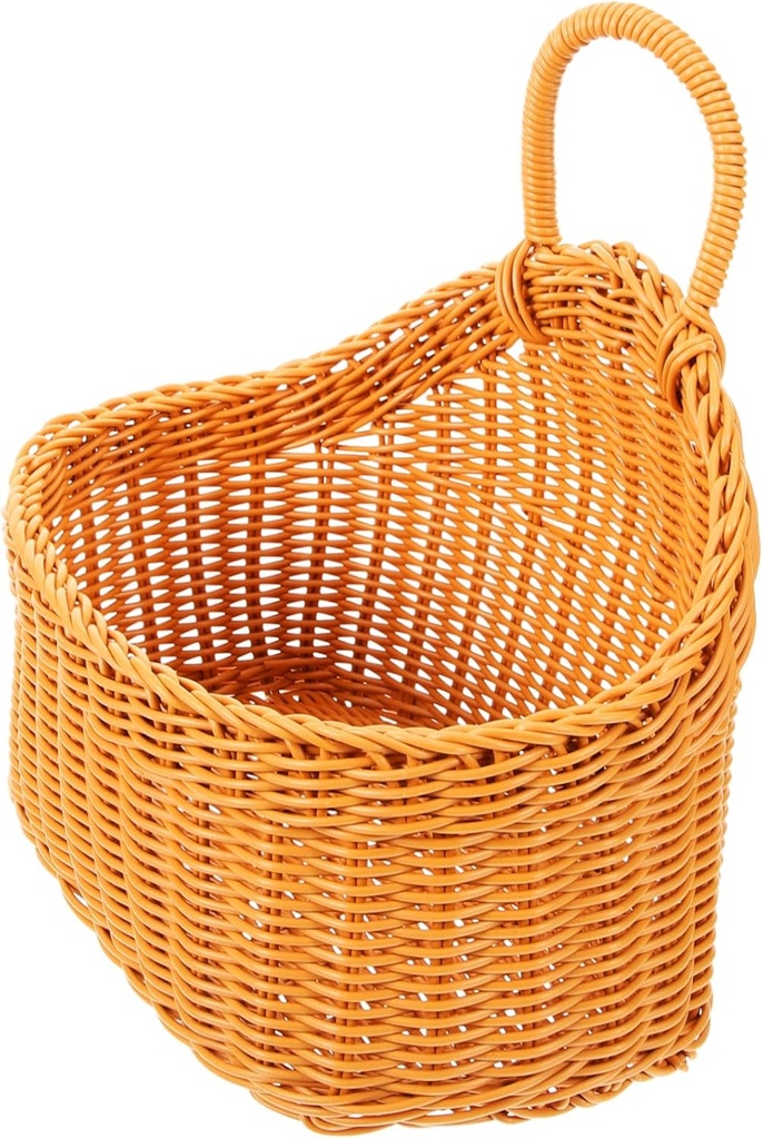 PRETYZOOM Hanging Storage Basket Woven Wall Basket for Kitchen Garden Fruit Candy Snack Organizer Sturdy