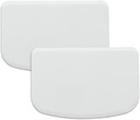 Plastic Bench Scraper for Baking - 2 White Bowl Scraper - Flexible Food Safe Dough Scraper Multipurpose Good Grip Curved and Flat Edge Dough Cutter - Essential Pan Scraper for Kitchen Use - RamPro