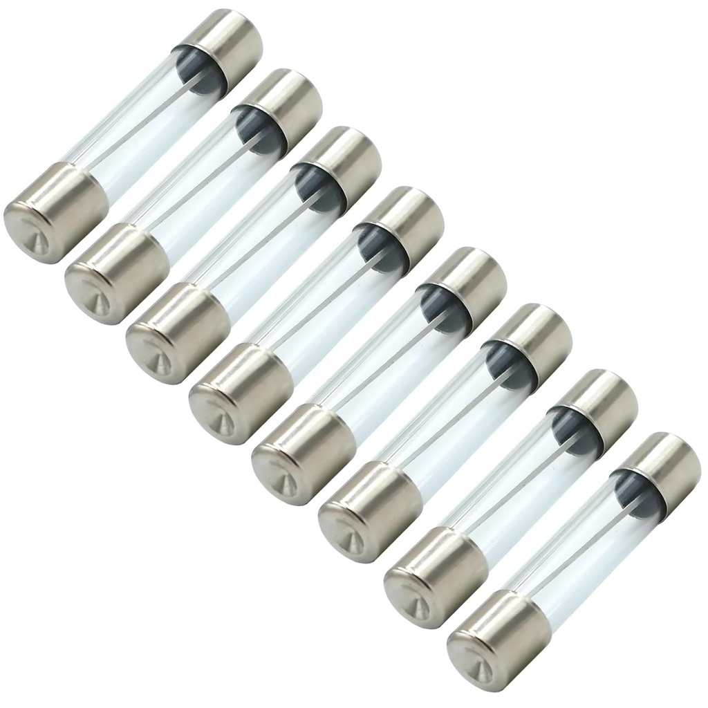 Microwave Fuse 8 Pack 20 Amp 125 Volt 6mmx30mm 611 Microwave Thermal Fuses for GE,Frigidaire Hotpoint Microwave,Replacement Model GE WB27X11138,Frigidaire 5304509451 5304464087 5304488359 AP5648907