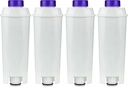 BlueStars PACK OF 4 Coffee Machine Water Filters compatible with Delonghi Coffee Machines DLSC002 included De'longhi ECAM ESAN ETAM BCO410 BCO420 EC680 and more
