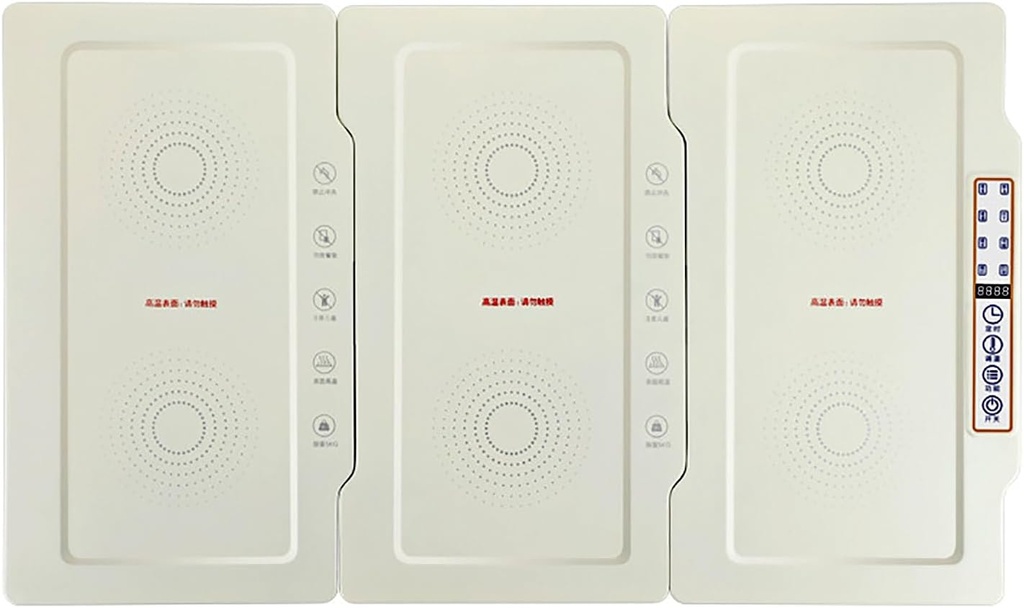 Multifunctional Food Insulation Board, Electric Heating Food Warmer Plate with Folding Design, 35-120℃ 10 Gear Adjsutable and 12H Timing Setting, Ideal for Chafing Dish Warm Plate at Parties