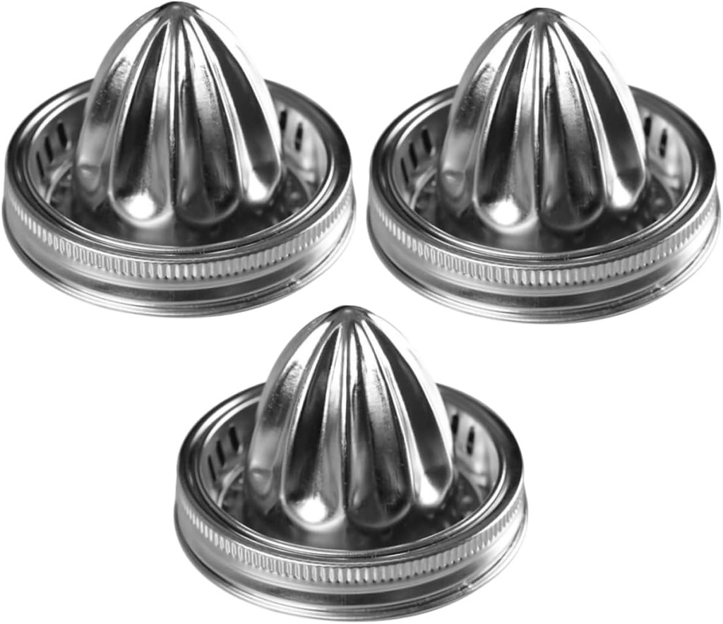 STOBAZA 3pcs Manual Lemon Juicer Lid for Jars Citrus Juicer Lid Replacement Effortless Lemon Press Squeezer for Home Use