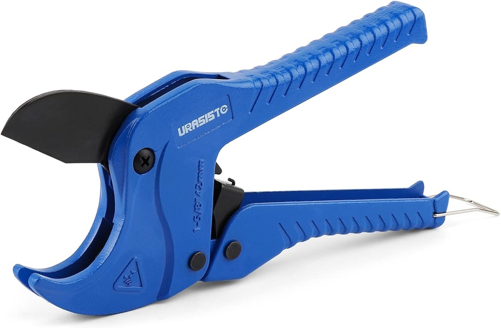 Ratchet-type Pipe and PVC Cutter, One-hand Fast Pipe Cutting Tool for Cutting 1-5/8 inch PVC PPR Plastic Hoses and Pipe, Suitable for Home Working and Plumber