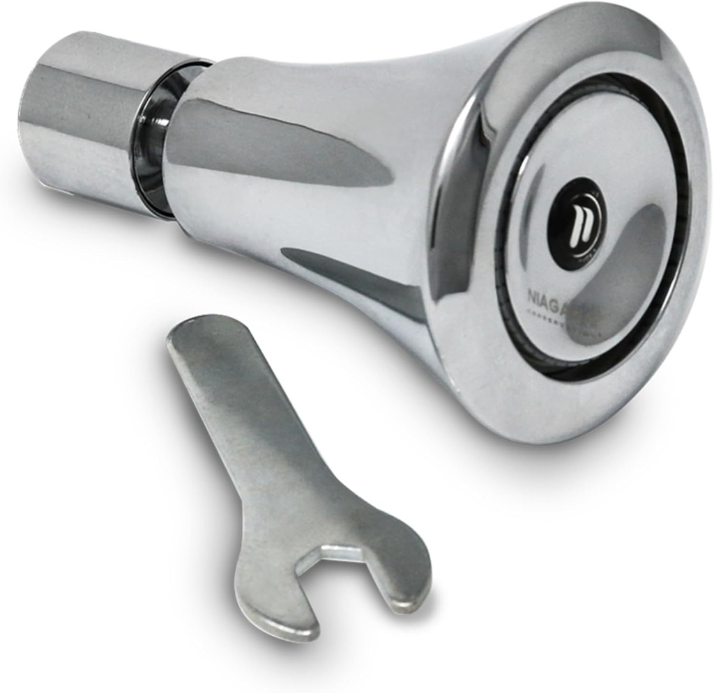 Niagara Conservation N2150-TP Luxury Spa 1-Spray with 1.5 GPM 2.35-in. Wall Mount Adjustable Fixed Shower Head in Chrome, 1-Pack | Bathroom Shower Head Sprayer with Pressure Compensation