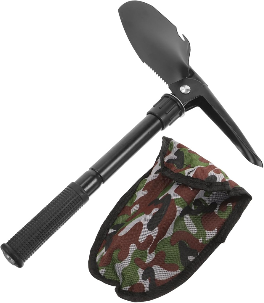 POPETPOP Metal Detecting Sand Scoop Shovel Metal Construction with Cloth Grip for Camping Gardening Landscaping and Treasure Hunting