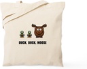 CafePress Duck Duck Moose Tote Bag Natural Canvas Tote Bag, Reusable Shopping Bag