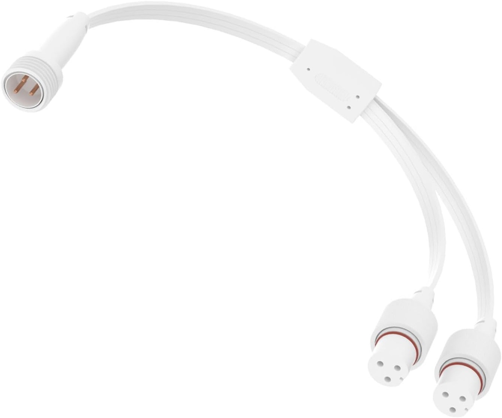 1 Male to 2 Females Y-Splitter for Govee Permanent Outdoor Lights, Y-Shaped Extension Cable Compatible with Govee H705A H705B H705C 3 Pin Permanent Outdoor Lights