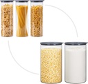 Glass Storage Containers with Glass Lids,Kitchen Organization Jar Perfect for Cookies,Cereal and Eggs