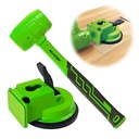 Heavy Duty Floor Gap Fixer Tool+Rubber Mallet, Made of Iron & Enhanced Suction Cup. with 5pcs Sticky Pads for Deeper Texture Laminate/Vinyl Flooring Tools
