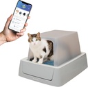 PetSafe ScoopFree Crystal Pro Self-Cleaning Automatic Litter Box - Uncovered Motion-Sensing Cat Box with Integrated Health Counter & App - Includes 1 Disposable Crystal Litter Tray