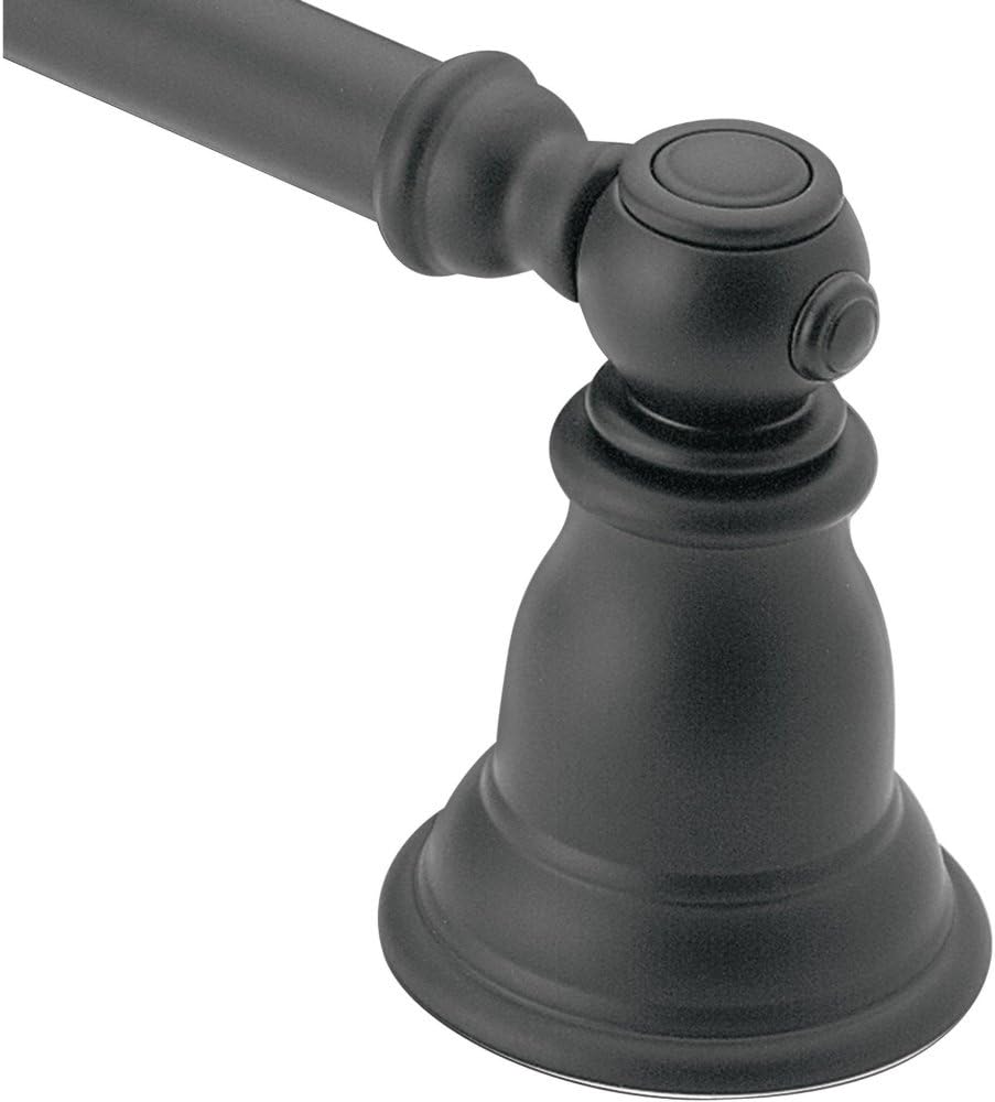 Moen YB5424WR Kingsley 24-Inch Bathroom Single Towel Bar, Wrought Iron