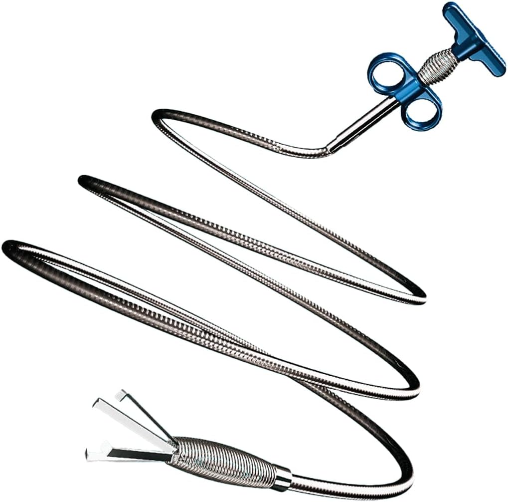 63 Inch Sewer Cleaning Hook Drain Clog Remover Snake Grabber Drain Hair Catcher Upgraded Kitchen Sink Bathroom Toilet Shower (63")