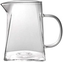 Milk Frothing Pitchers Transparent Glass Square Drip Type Handmade Coffee Pot Hanging Ears Brewing Teapot Large Capacity Milk Cream Jug-13cm