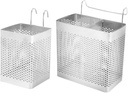 2pcs Stainless Steel Chopsticks and Utensil Holder Kitchen Ware Basket Easy Hang