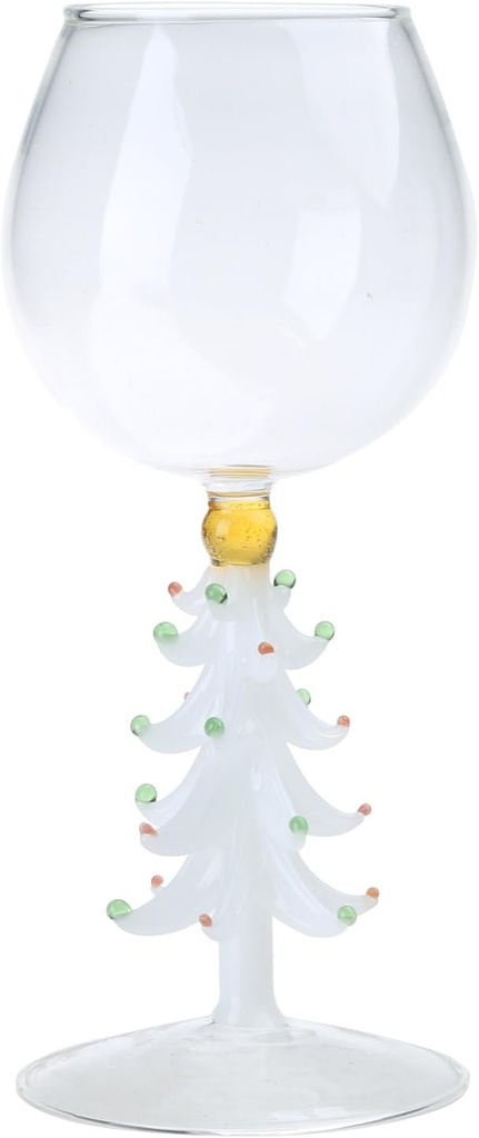 Christmas Tree Wine Glass Stem Wine Glasses Elegant Wine-Goblet Wine Glass Wine Vintage-Decor Festive-Atmosphere Gifts Glass Wine Cup
