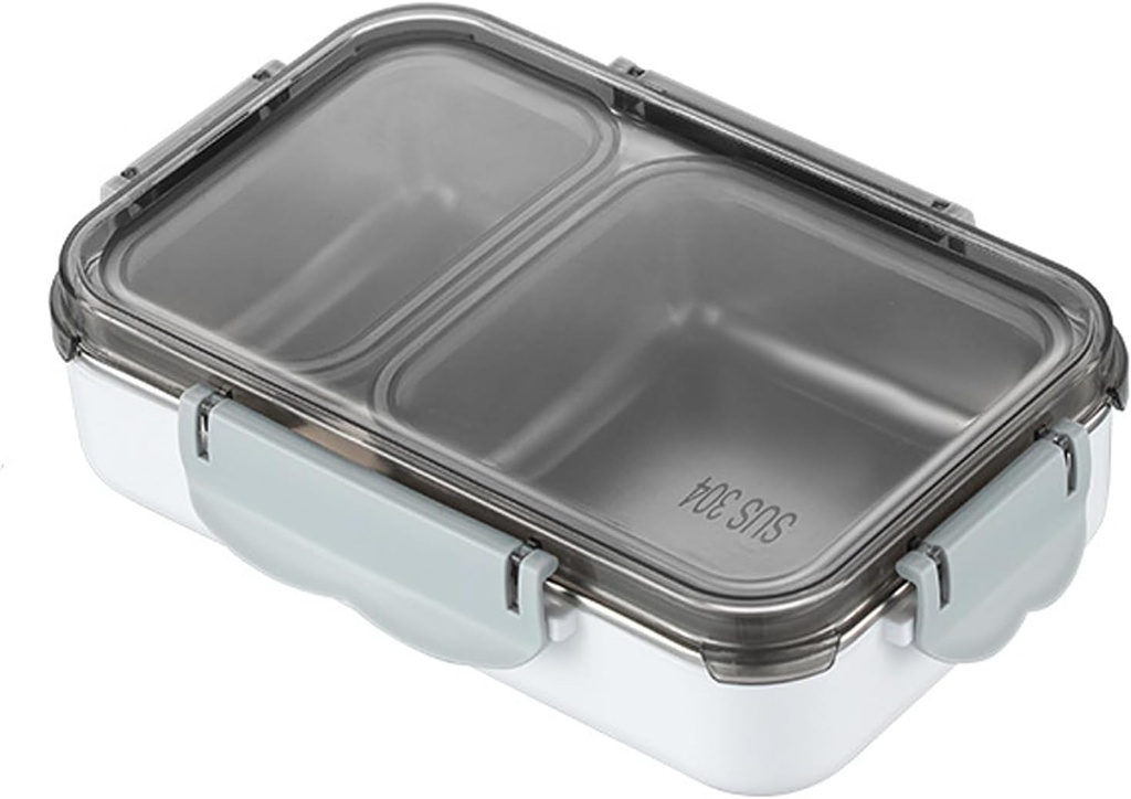 WAFJAMF Adult Lunch boxes 4 Compartments Lunchable Food Container with Utensils