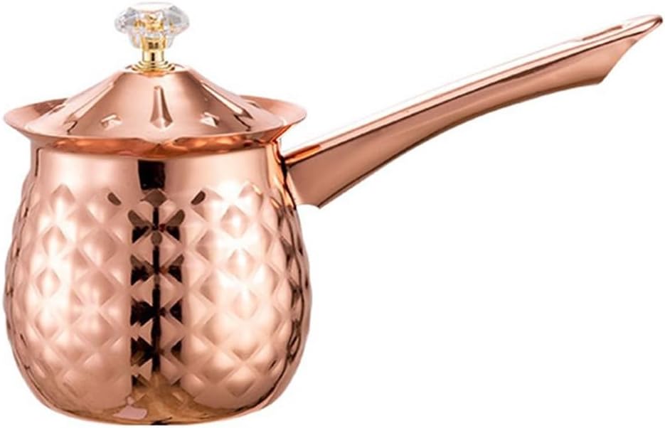 Milk Warmer Pot Turkish Coffee Pot Hammered Coffee Maker Warmer Milk Stainless Steel Butter Melting Pot Mini Saucepan Chocolate Milk Warmer
