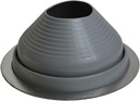 Flashers #7 Grey EPDM Round Flexible Roof Jack Pipe Boot Metal Roofing Pipe Flashing (Pipe OD 6" to 11") - 100% Made in The USA