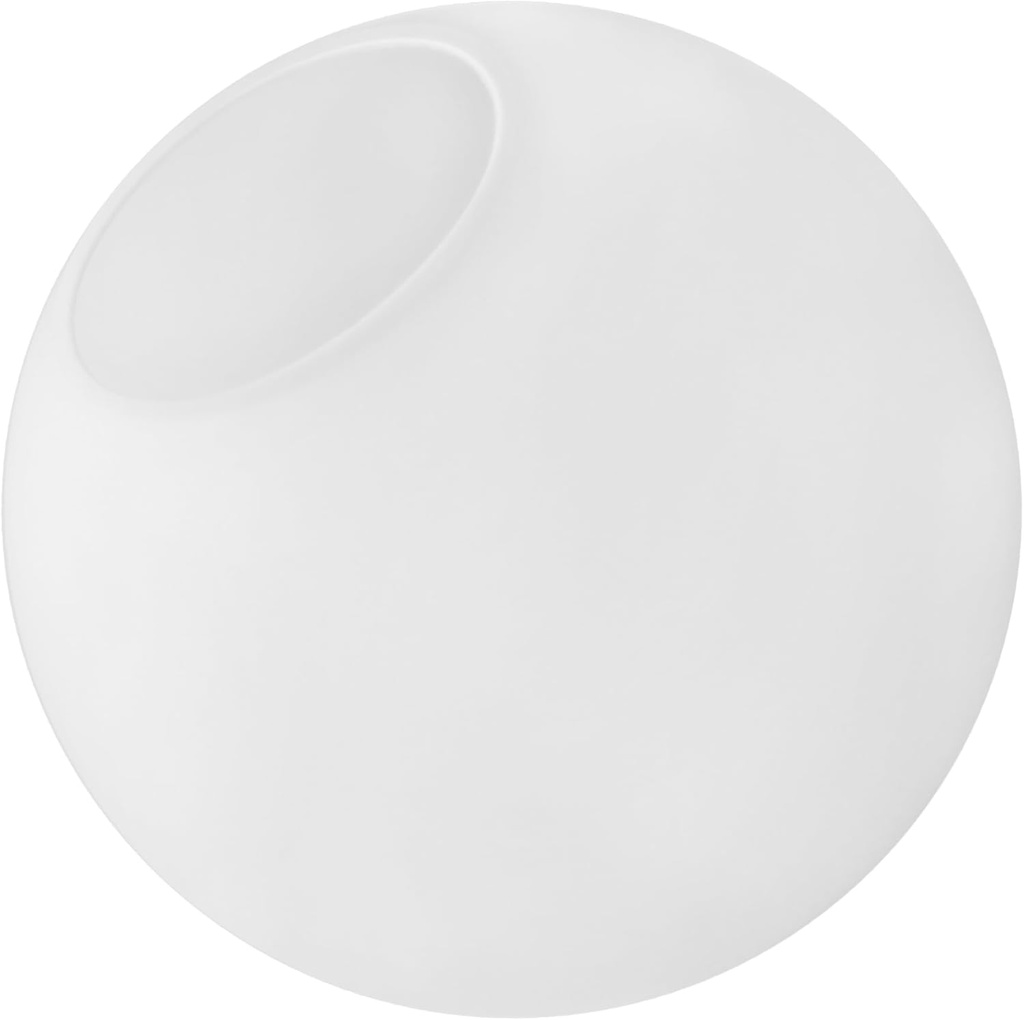 KoKo&Yukina 6 Inch Milk White Glass Globes Shade Frosted Replacement Glass Shades - 2.67" Fitter Opening - Lighting Fixture Replacement