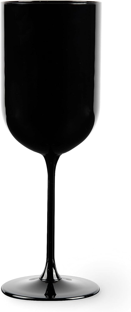 Excelsa Nordic Set of 6 Black Glasses, Sprayed Glass, Capacity 410 ml