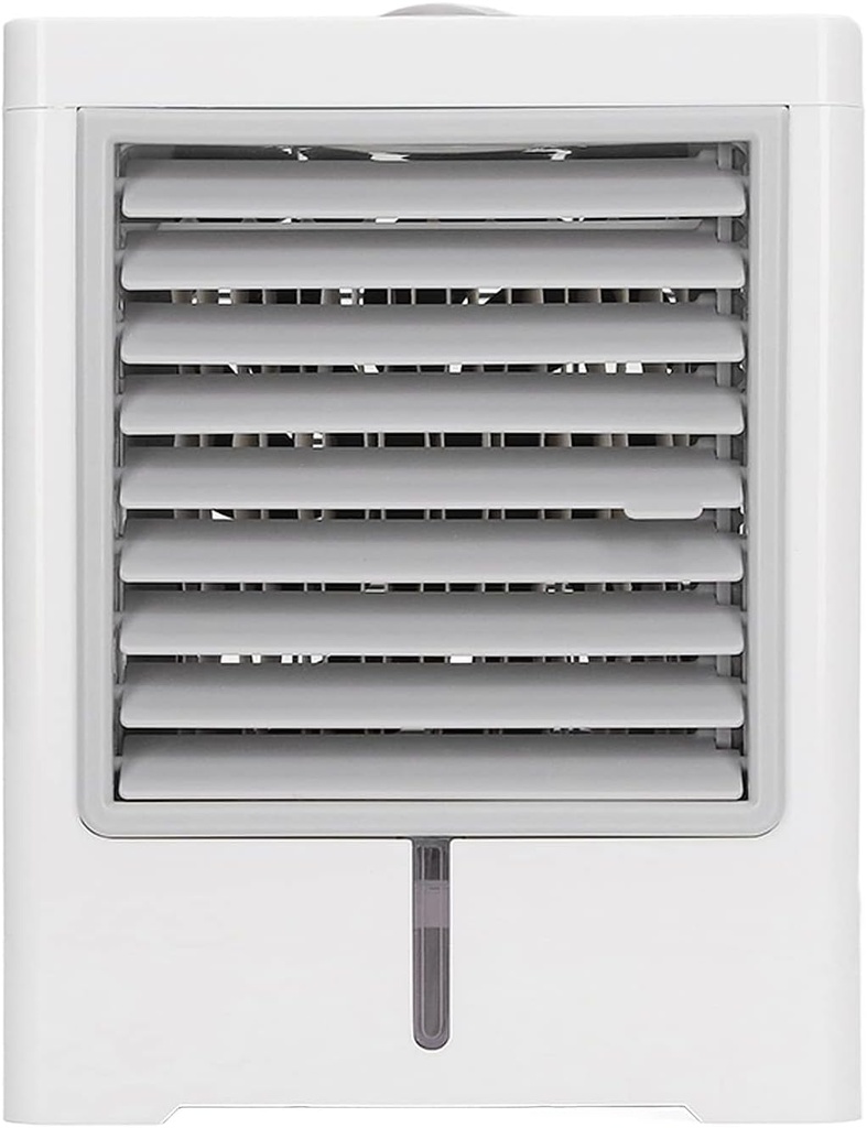 Portable Evaporative Air Cooler USB Desk Fan with Humidifier for Office White, Wind Speed, 470mL Water Tank, USB Charging