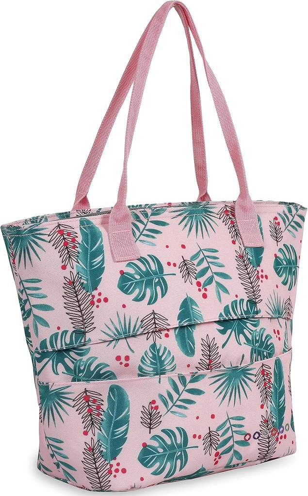 J World New York Lola Tote Bag Insulated Lunch-Box for Women, Palm Leaves, One Size