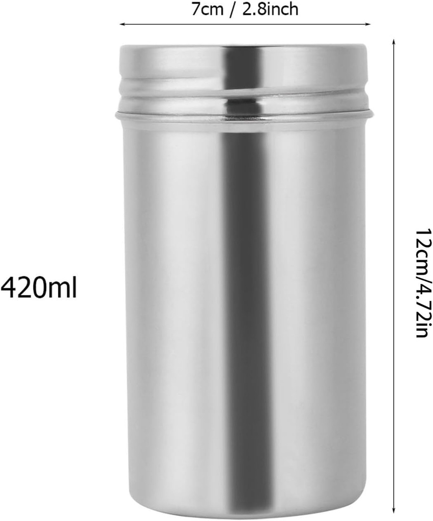 Yosoo Health Gear Sealed Food Storage Tin Jar, 304 Stainless Steel Tea Canister, Portable Container for Coffee Grounds, Beans, Sugar - Kitchen Counter Storage