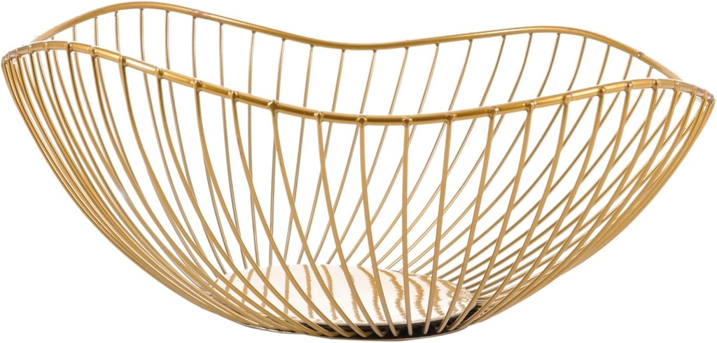 PRETYZOOM Hollow Fruit Basket for Kitchen Irregular Metal Vegetable Rack Scandinavian Style 2-Tier Snack Organizer Stylish Storage Solution for Fruits and Veggies