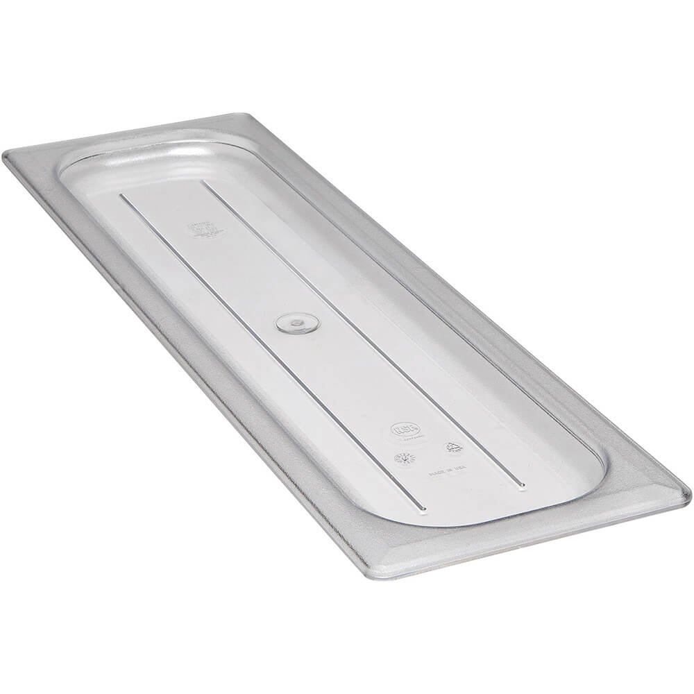 Cambro 20LPCWC135 Camwear Flat Food Pan Lid, Clear, 1/2 Size Long, Case of 6