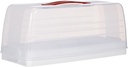 CURVER Curver-175247-Rectangular Cake Tin-Transparent/White, Multicolour