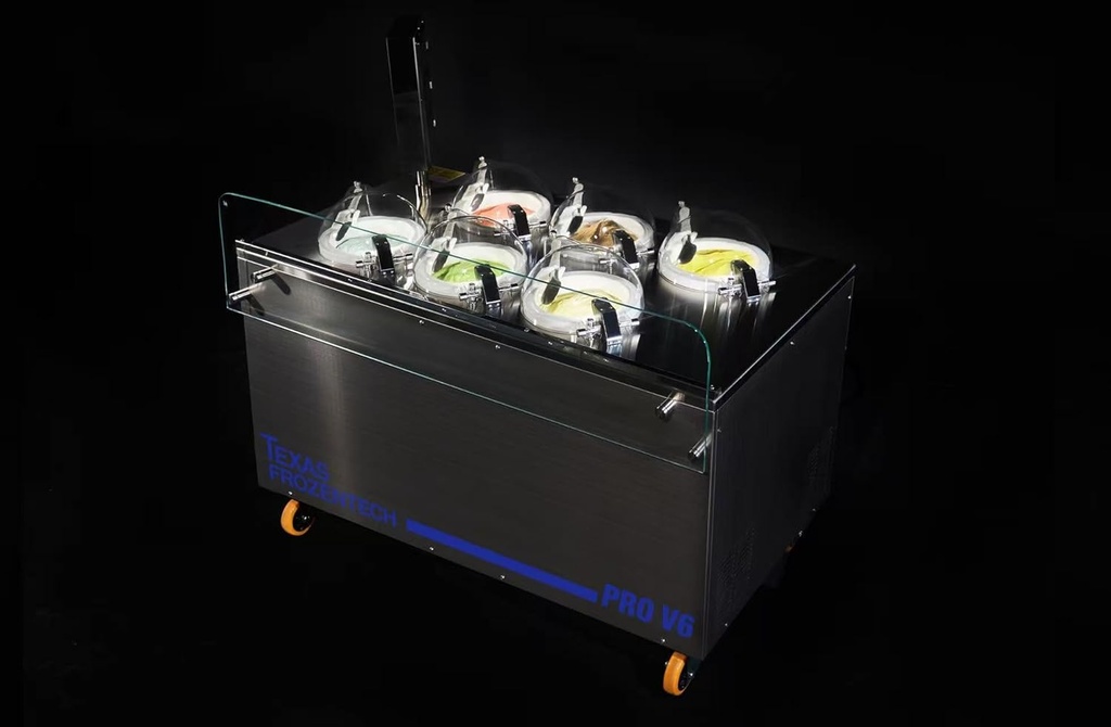 Top Churn Commercial Gelato Ice Cream Maker with touch screen controls, V6 - Six Pot