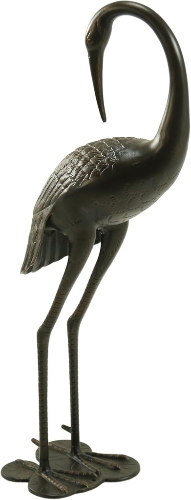 Christopher Knight Home Sunny Outdoor 39 Inch Aluminum Crane, Shiny Copper