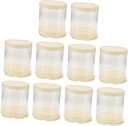 SMASOLO 10pcs Mini Round Cake Box Set Plastic Dessert Packaging Small Cake Carrier with Lids for Mousse and Mini Desserts