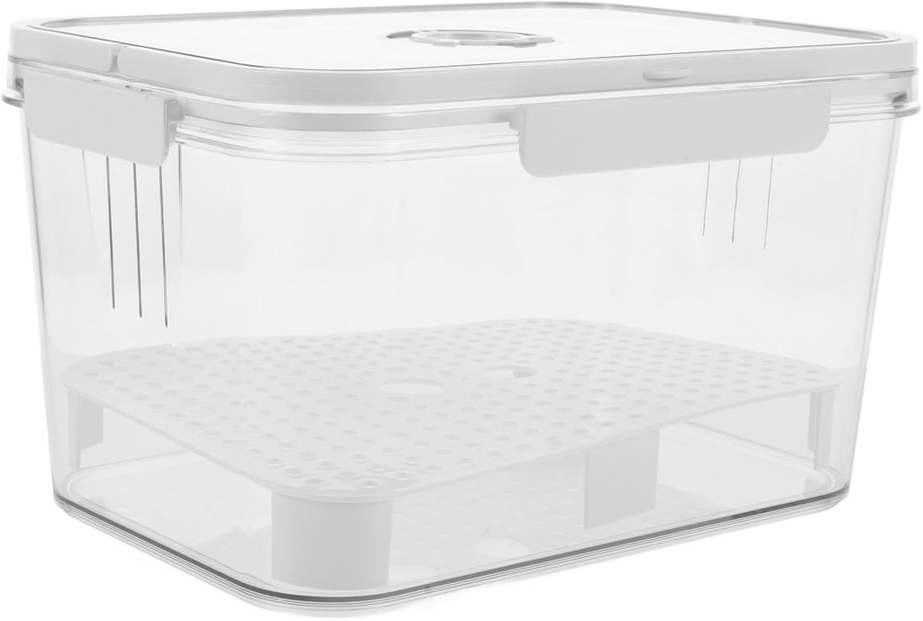 Happyyami Airtight Bread Box with Handle and Record Space-saving Storage Container for Homemade Bread Kitchen Countertop Organizer