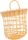 1pc Rattan Woven Hanging Basket for Home Decor Elegant Wall-Mounted Flower Storage Basket Versatile Kitchen and Balcony Accessory for Plant Lovers