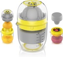 Arendo - Juicer Citrus Juicer - Manual Juicer - Lime Press Lemon Squeezer for Fresh Fruit and Vegetable Juices - 300 ml - Orange Lemon Grapefruit Blueberries etc.