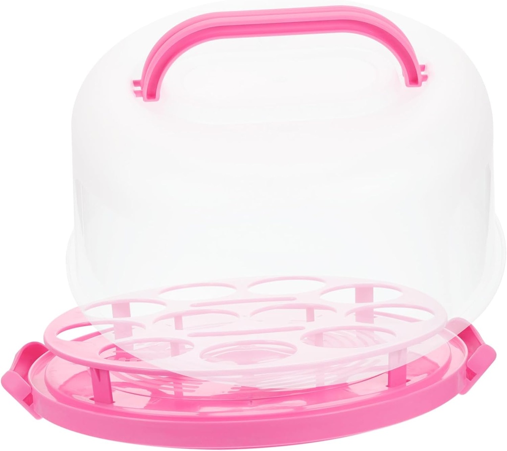 PRETYZOOM Handheld Cake Carrier Portable Baking Tool Tray for and Display for Parties and Events Sturdy Design for Cakes and