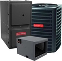 Goodman 4 TON 14 SEER2 Horizontal R-32 AC System with 96% AFUE 80k BTU Ultra-Low NOx furnace (GLXS4BA4810 condenser with GM9S960805CU furnace and CHPTA6030D3 coil)