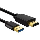 USB to HDMI Cable, USB-A to HDMI Adapter for Monitor, Type-A Male to HDMI Male Adapter for TV/DVD Player/Projector/Monitor-6.6FT/2M (Black)