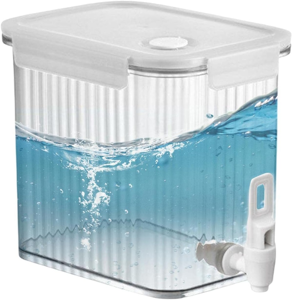 0.92 Gallon Drink Dispenser For Fridge,3.5L Beverage Dispenser With Spigot,Water Drink Dispenser For Fridge,Milk,Tea,Juice Containers With Lids For Fridge, Pitcher For Refrigerator Water Kettle